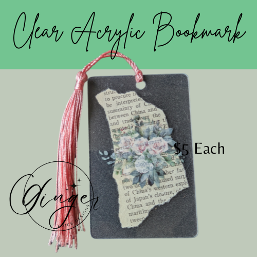 Bridal Bouquet Dictionary Acrylic Bookmark