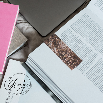 Bronze Roses Leather Magnetic Bookmark