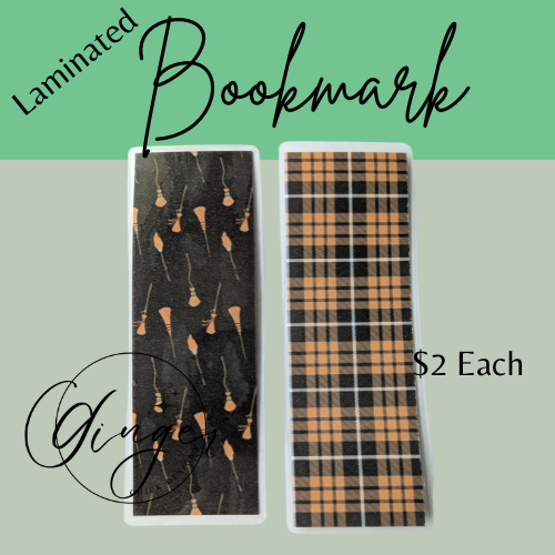 Broom Sticks Laminated Bookmark