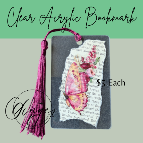 Candy Butterfly Dictionary Acrylic Bookmark