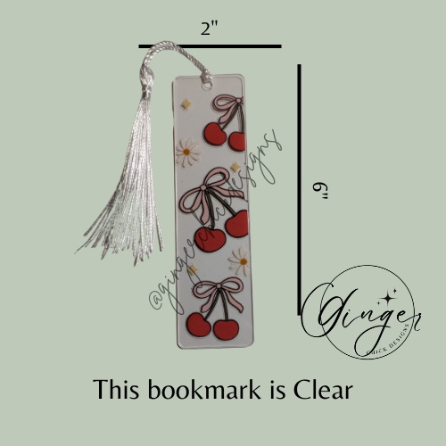 Cherries Acrylic Bookmarks