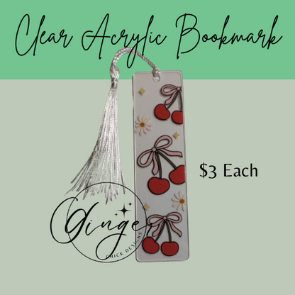 Cherries Acrylic Bookmarks