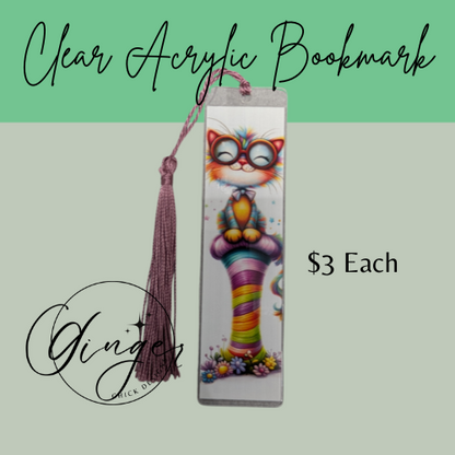 Circus Cat Acrylic Bookmark