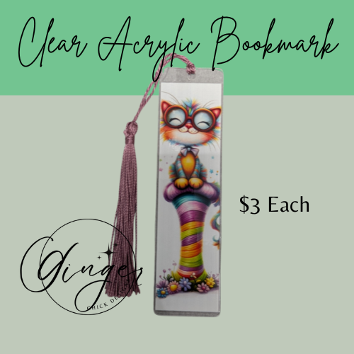 Circus Cat Acrylic Bookmark