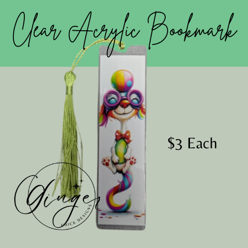 Circus Dog Acrylic Bookmark
