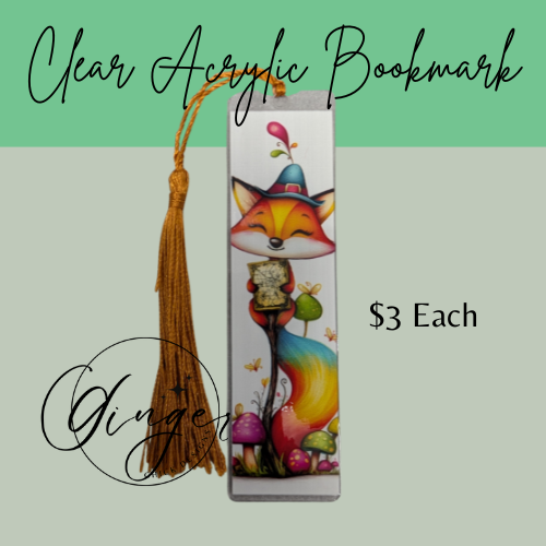 Circus Fox Acrylic Bookmark