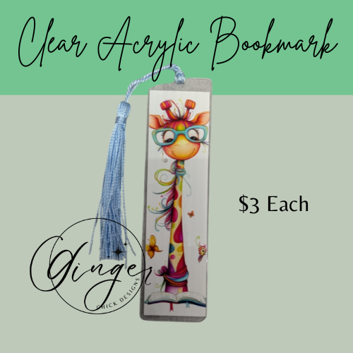 Circus Giraffe Acrylic Bookmark