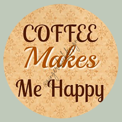 Coffee Makes Me Happy 3-Inch Paperclip Bookmark