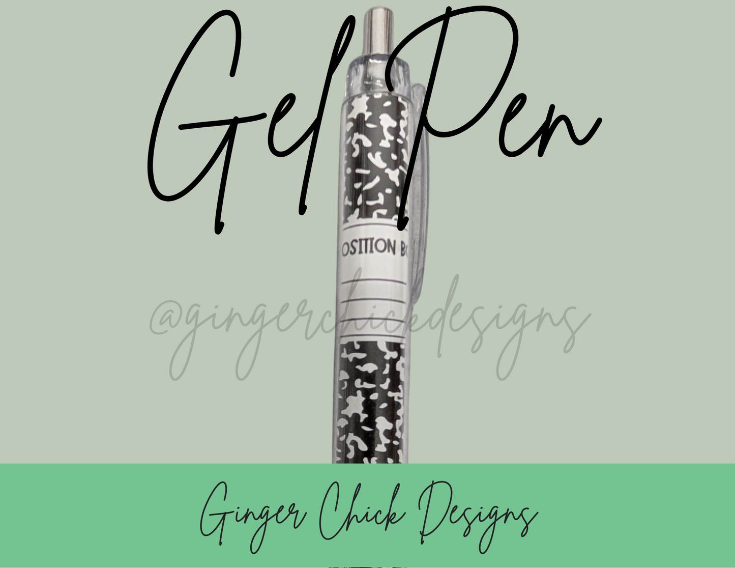 Composition Notebook Gel Pen