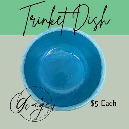 Cookie Monster Paint Pour Trinket Dish