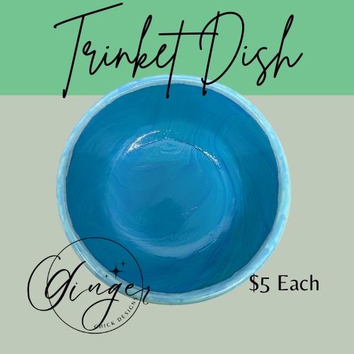 Cookie Monster Paint Pour Trinket Dish