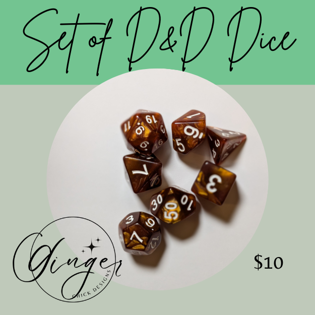 Copper Pearl Dice Set