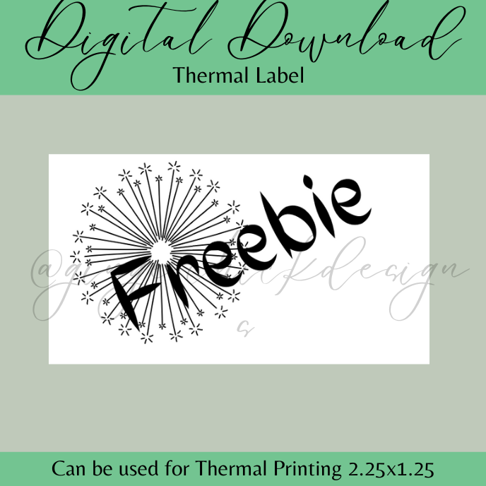 Dandilion Freebie Thermal Label