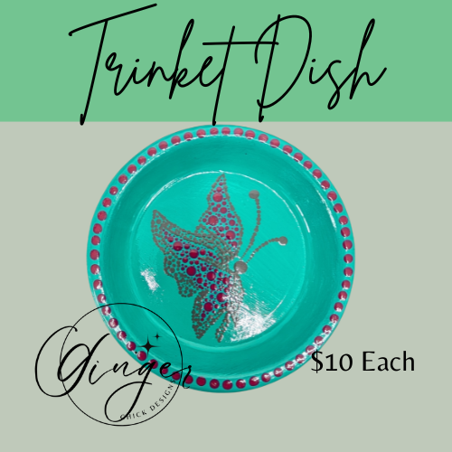 Dot Friend Pink Butterfly Trinket Dish