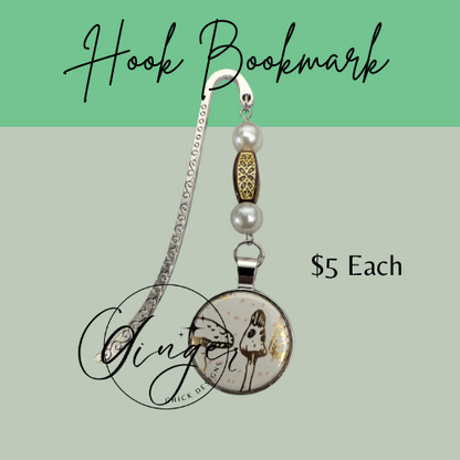 Gold Mushroom Hook Bookmark