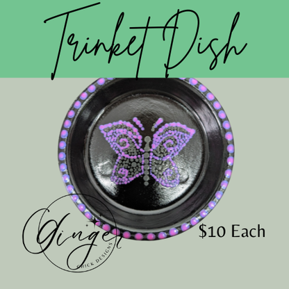 Dot Friend Pink Butterfly Trinket Dish
