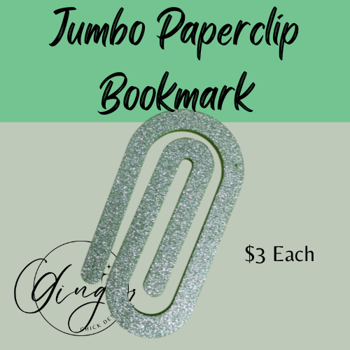 Green with Glitter Jumbo Paperclip