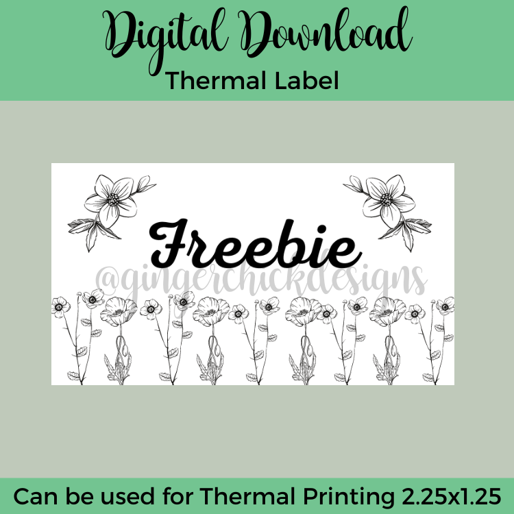 Freebie Garden Thermal Label