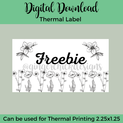 Freebie Garden Thermal Label