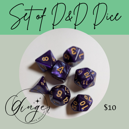 Purple Pearl Dice Set