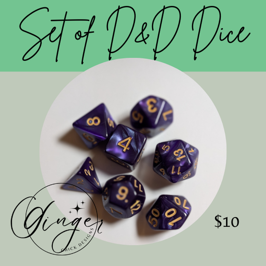 Purple Pearl Dice Set
