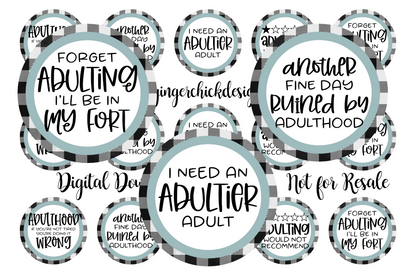 Forget Adulting Bottle Cap Images