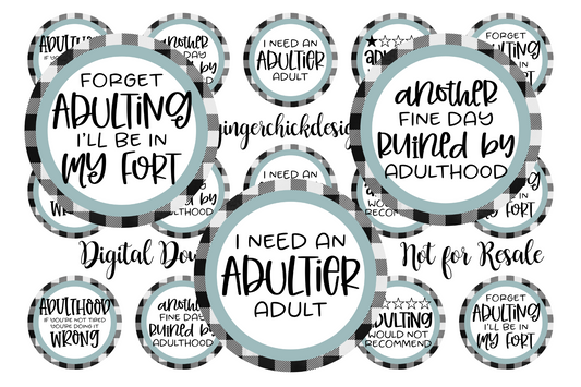 Forget Adulting Bottle Cap Images