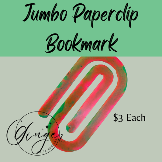 Green and Pink Jumbo Paperclip