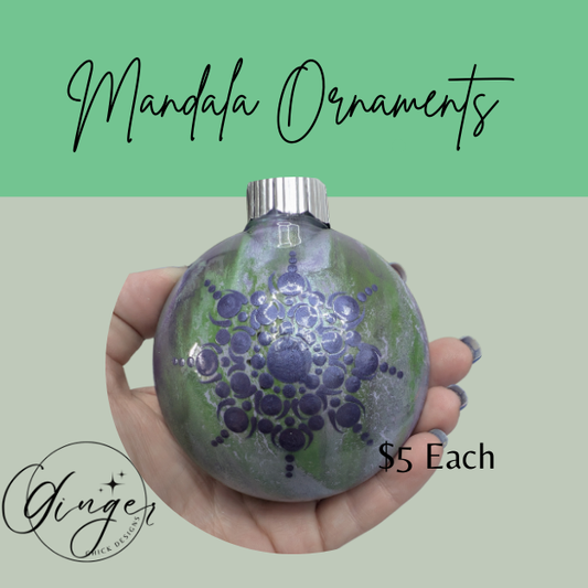 Mandala Art Round Disc Ornament – One of a Kind