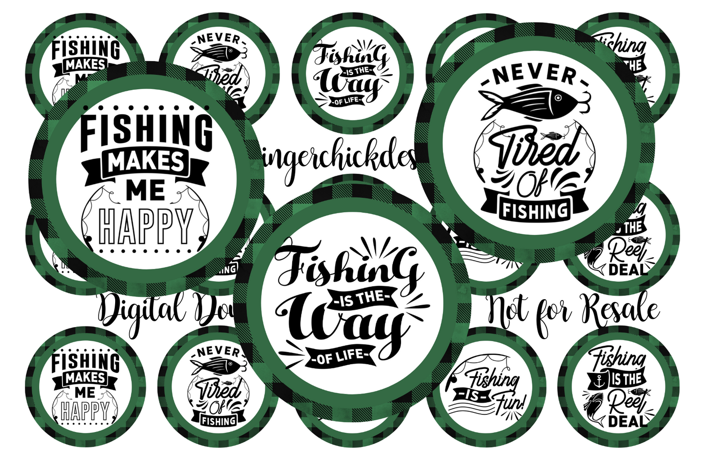 Fishing Makes Me Happy Bottle Cap Images