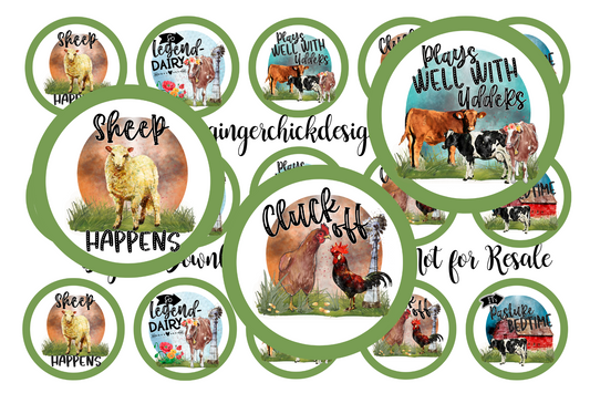 Funny Farm Bottle Cap Images