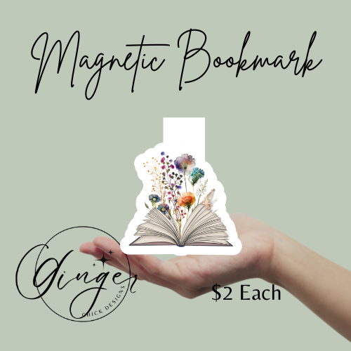 Wild Flowers Book Magnetic Bookmark