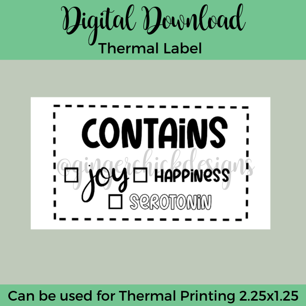 Package Contains Thermal Label