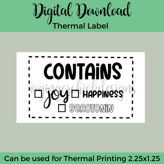 Package Contains Thermal Label