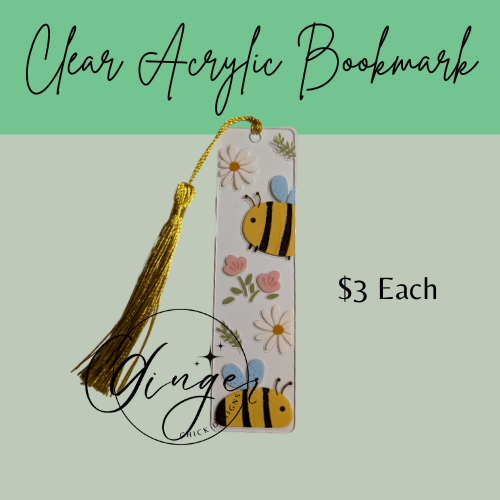 Bumble Bee Acrylic Bookmarks