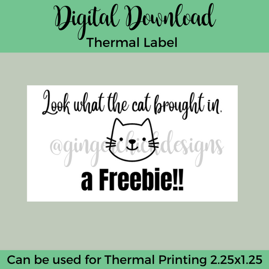 Cat Freebie Thermal Label