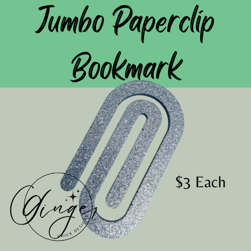 Blue with Glitter Jumbo Paperclip