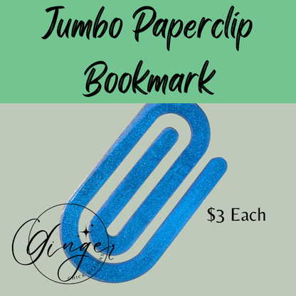 Transparent Blue Jumbo Paperclip