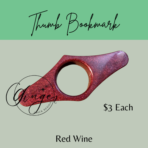 Red Wine Thumb Bookmark