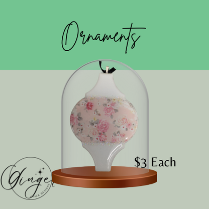 Elegant Pink Roses Ceramic Tile Ornament