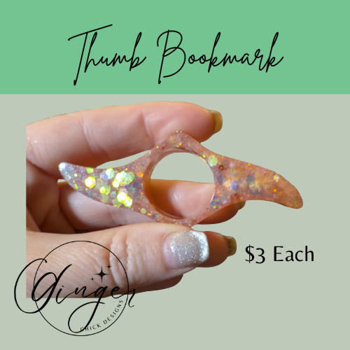 Peach Wave Thumb Bookmark