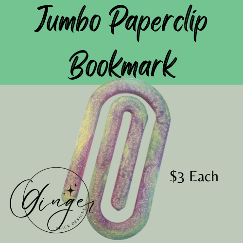 Green and Plum Jumbo Paperclip