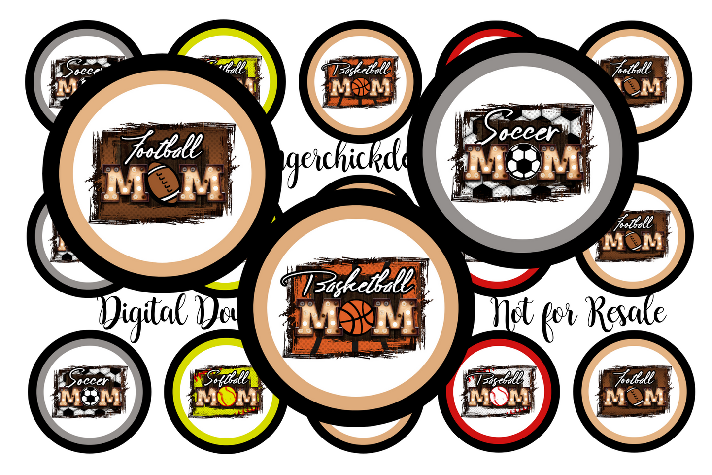 Sports Mom Bottle Cap Images