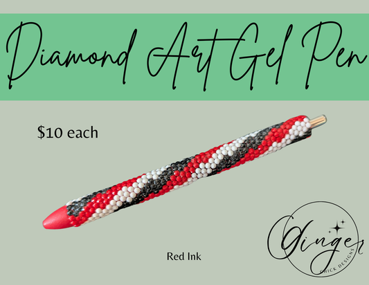 Red Black & White Diamond Art Ink Joy Gel Pen