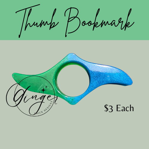 Green & Blue Thumb Bookmark