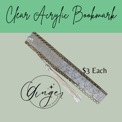 Golden Chain Acrylic Bookmark