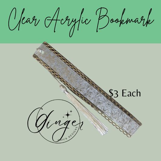 Golden Chain Acrylic Bookmark