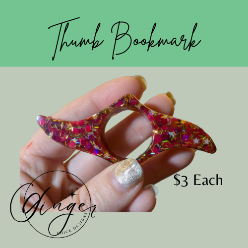 Happy New Year Wave Thumb Bookmark