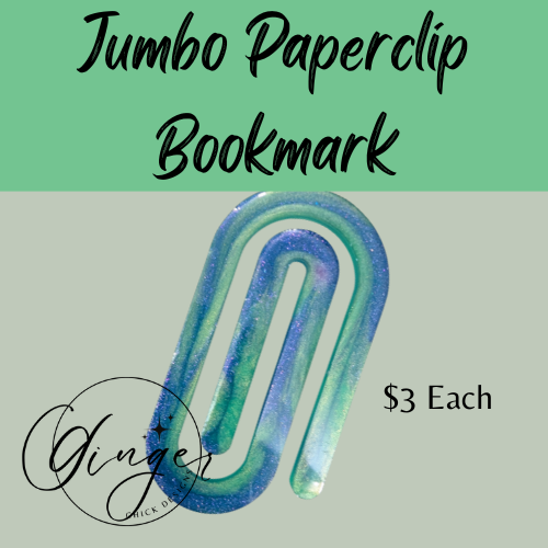 Blue and Green Jumbo Paperclip