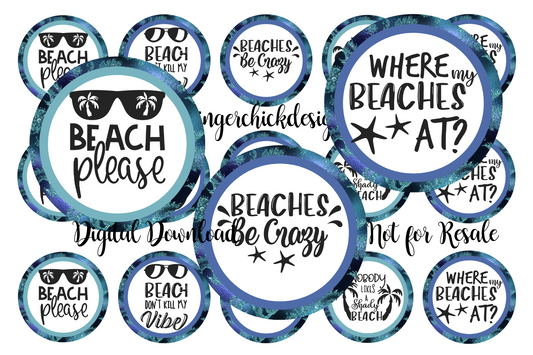 Sassy Beach Bottle Cap Images